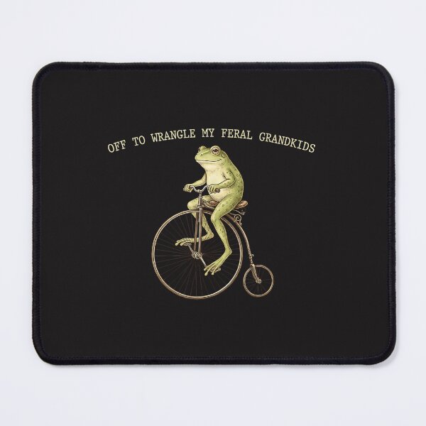 Item preview, Off to Wrangle My Feral Grandkids Funny Frog Mimi Retro Design designed and sold by kiralynstration.