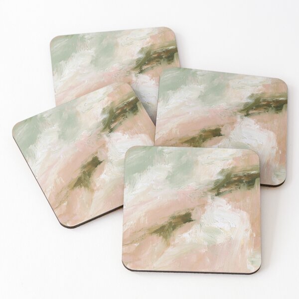 Item preview, Textured Abstract Blush Pink Sage Painting designed and sold by Maisonsucces.
