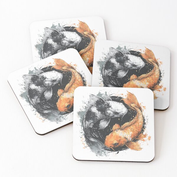 Item preview, Koi Fish Yin Yang T-Shirt Japanese Art Print Zen Gift designed and sold by Niche-Forge.