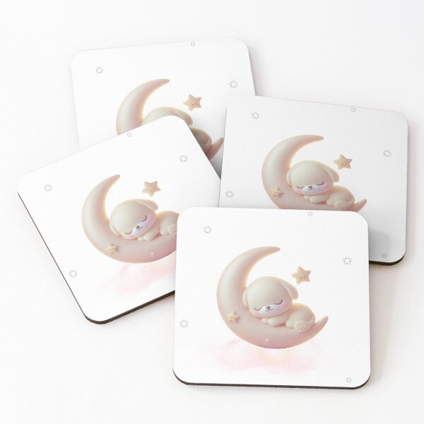 Item preview, Sleeping Puppy on Moon – Cute Kawaii Transparent PNG Sticker for Dog Lovers designed and sold by lunadesignsmoon.