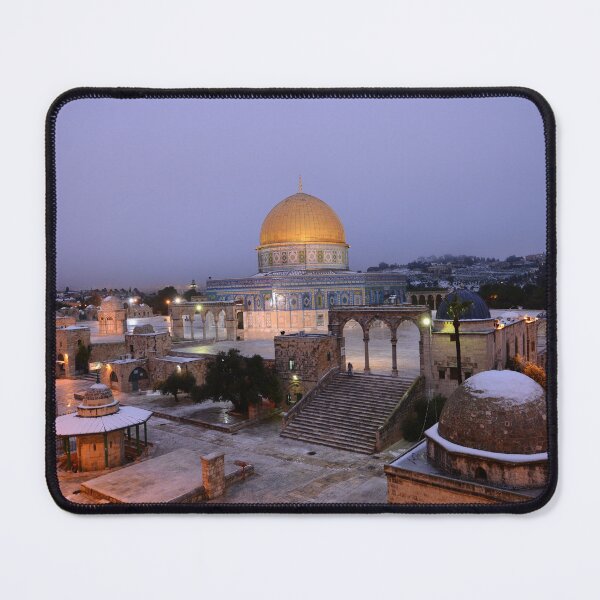 Item preview, Dome of the Rock Snow Art Print — National Geographic Featured Jerusalem Photography by Mendy Hechtman. Holy Land Wall Art, Islamic Décor designed and sold by HechtmanFineArt.