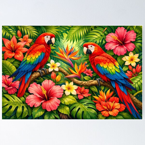 Item preview, Tropical Parrot Harmony designed and sold by Sigtrix.