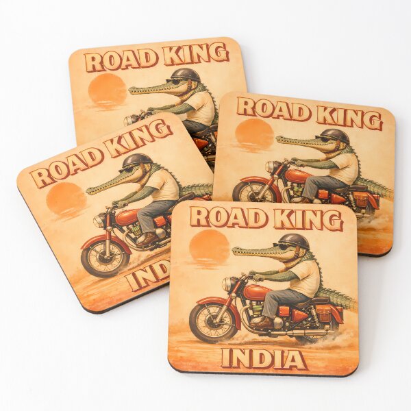 Item preview, Road King Crocodile Vintage India Art designed and sold by AuraloomAtelier.