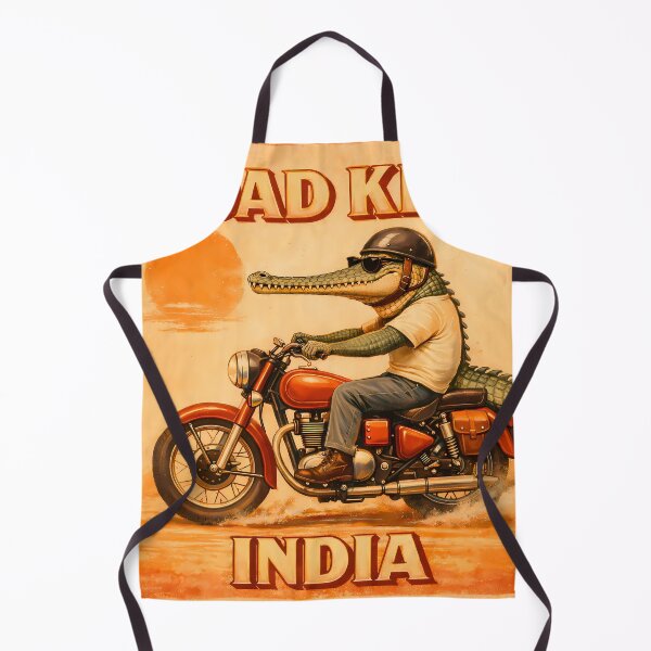 Item preview, Road King Crocodile Vintage India Art designed and sold by AuraloomAtelier.