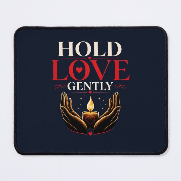 Item preview, Hold Love Gently, Romantic Candle Heart Design, Soft Love Quote Gift designed and sold by JagrDesigns.