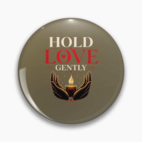 Item preview, Hold Love Gently, Romantic Candle Heart Design, Soft Love Quote Gift designed and sold by JagrDesigns.