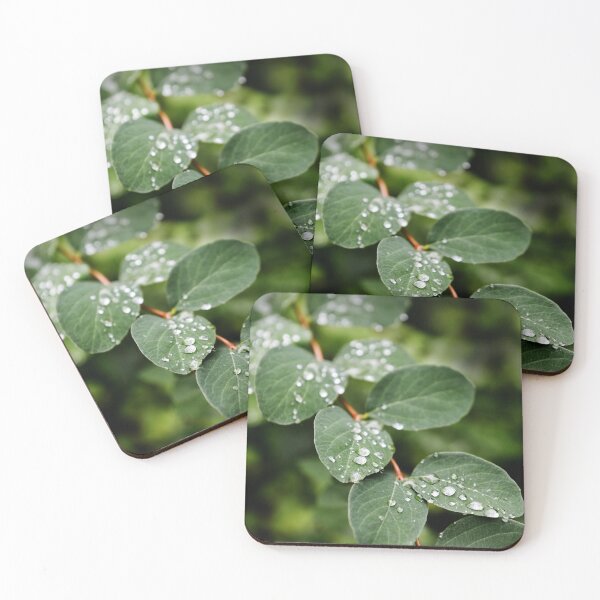 Item preview, Green leaves with water drops designed and sold by AsahiNoAme.