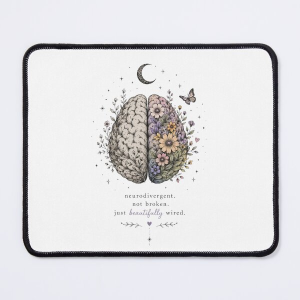 Item preview, Beautifully Wired – Neurodivergent Floral Brain Design designed and sold by ColorNest Designs.