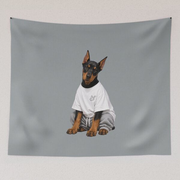 Item preview,  Cool Doberman Puppy in Oversized White T-Shirt designed and sold by Aimetoi.