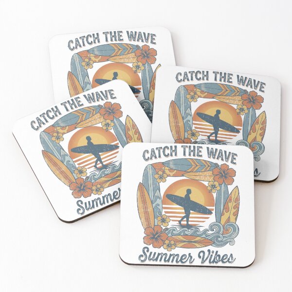 Item preview, Catch The Wave Retro Summer Vibes Surfer designed and sold by TeNovaStudio ⭐⭐⭐⭐⭐.