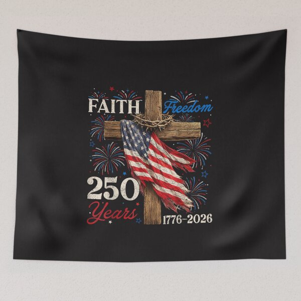 Item preview, 250 Years Faith And Freedom Christian Patriotic USA 1776 2026 Design designed and sold by kiralynstration.