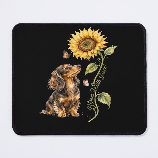 Item preview, Dachshund Bloom With Grace Sunflower Cute Long Haired Doxie Dog Mom Design designed and sold by tamdevo1.