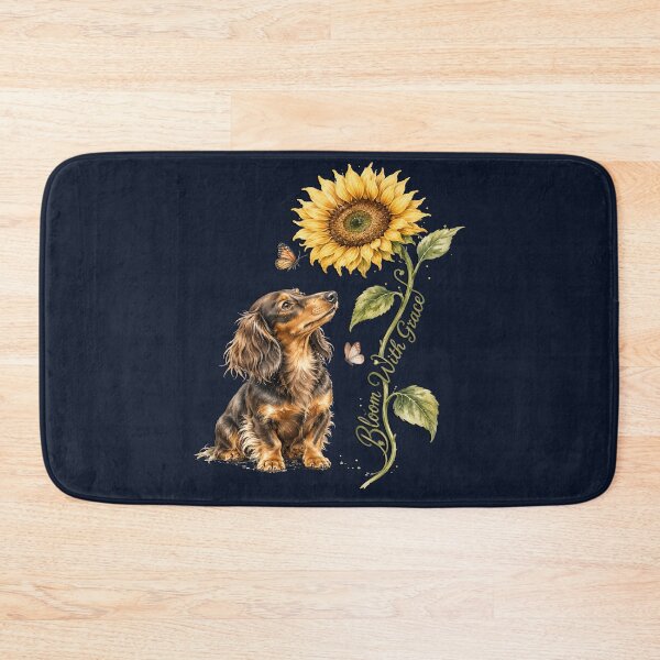 Item preview, Dachshund Bloom With Grace Sunflower Cute Long Haired Doxie Dog Mom Design designed and sold by tamdevo1.