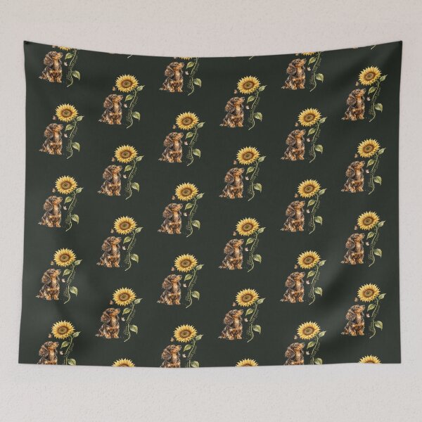 Item preview, Dachshund Bloom With Grace Sunflower Cute Long Haired Doxie Dog Mom Design designed and sold by tamdevo1.