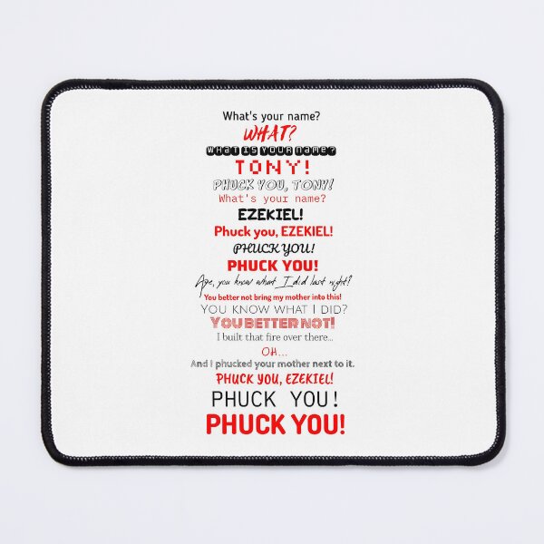 Item preview, What’s Your Name Tony Ezekiel | Funny Internet Meme Quote | Viral Typography Art designed and sold by SergioMiklos.