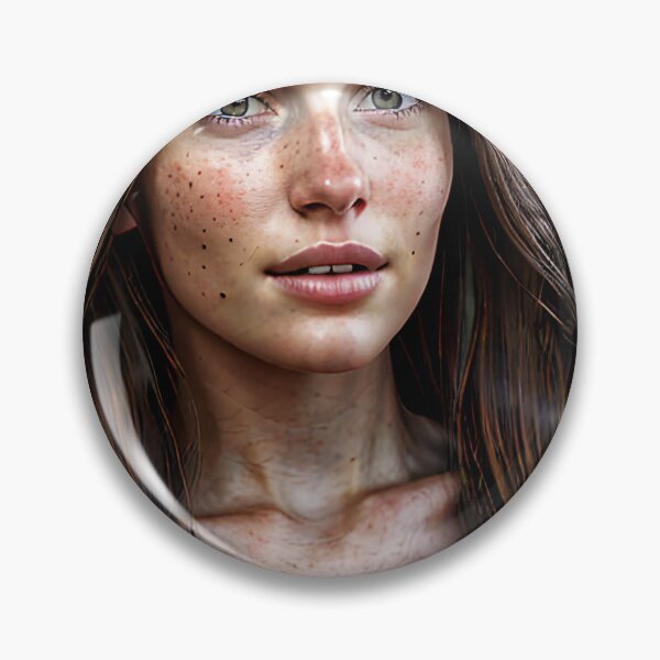 Item preview, Freckled Brown Hair Woman with Green Eyes | Nature Portrait designed and sold by DukaveArt .