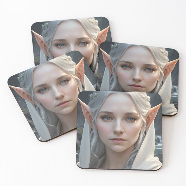 Item preview, Silver Haired Elf Queen Portrait by Forest Waterfall designed and sold by DukeNiko.