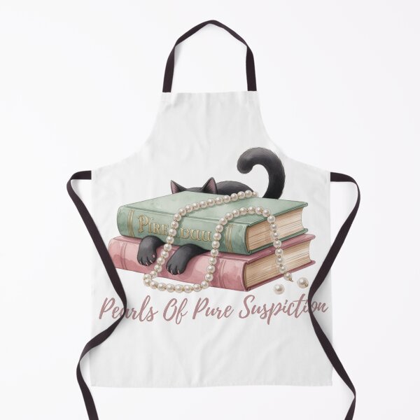 Item preview, Pearls Of Pure Suspicion — Vintage Pearls Cat Cozy Mystery Tee designed and sold by kosimazaki.