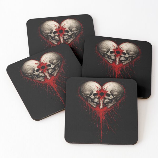 Item preview, Gothic Skull Heart Blood Splatter Dark Love Art designed and sold by Fanverse Merchandise.