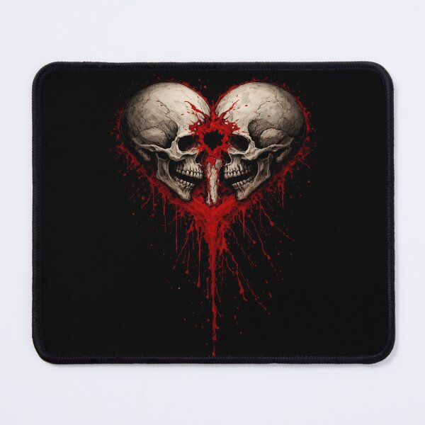 Item preview, Gothic Skull Heart Blood Splatter Dark Love Art designed and sold by Fanverse Merchandise.
