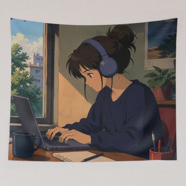 Item preview, Desk Setup - Anime Girl Aesthetic designed and sold by bapupa.