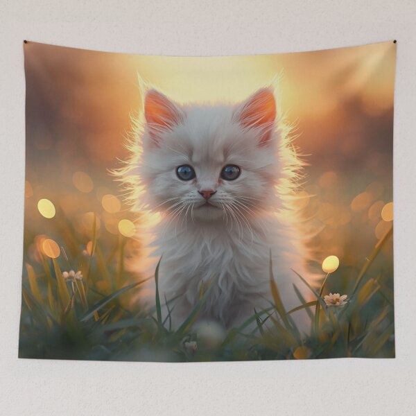Item preview, Cute Fluffy White Kitten  designed and sold by JulieSouster.