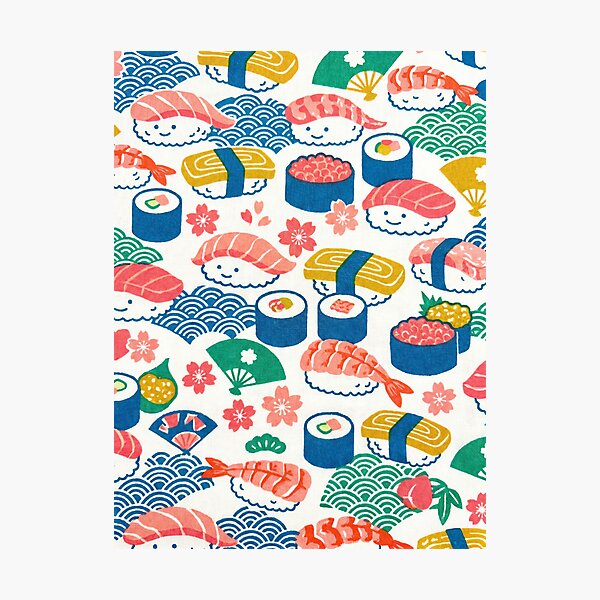 Item preview, Japanese style sushi pattern designed and sold by Jandedan.
