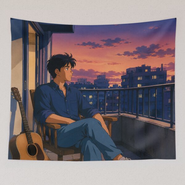 Item preview, Balcony Vibe - Classic Anime Aesthetic designed and sold by bapupa.