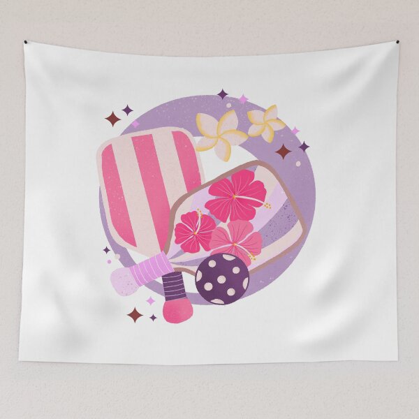 Item preview, Tropical Pickleball Paddles - pink and purple designed and sold by Home Cyn Home.