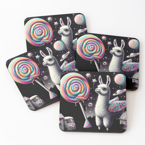 Item preview, Cosmic Pastel Winged Llama in Candy Space designed and sold by LujziWorld.