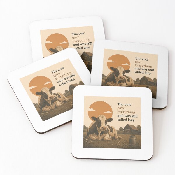 Item preview, The cow gave everything and was still called lazy. designed and sold by NorthKind.