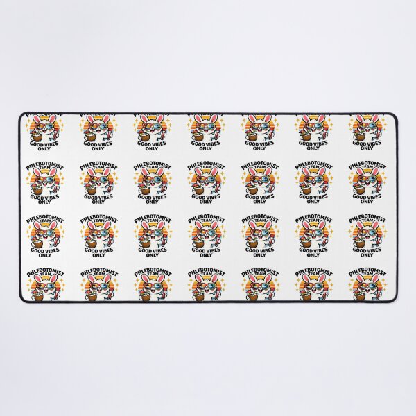 Item preview, Cute Bunny Phlebotomist Vacation Retro Sunset Team Good Vibes Only Tropical Summer Medical Lab Tech Sticker Gift for National Phlebotomists Recognition Week designed and sold by ClinicalHubs.
