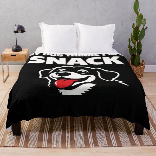 Item preview, My Dog Thinks I’m a Snack – Funny Dog Lover Minimalist T‑Shirt designed and sold by Timeless Junction.