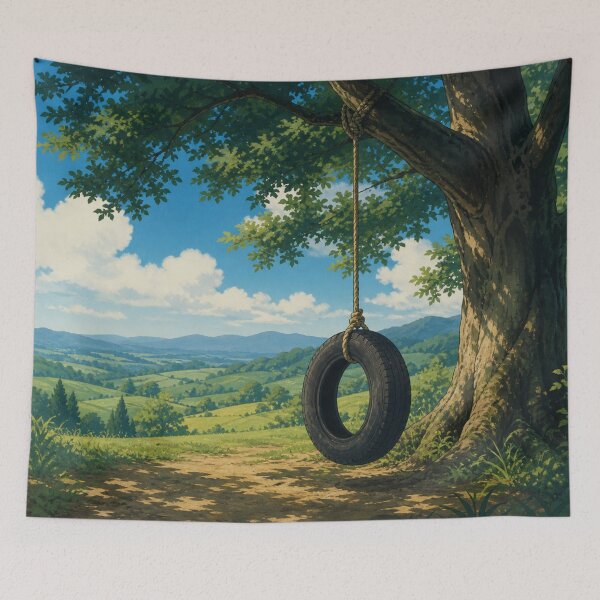 Item preview, Old Tree Swing - Old-school Anime Aesthetic designed and sold by bapupa.