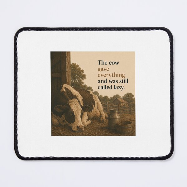 Item preview, The Cow Gave Everything And Was Still Called Lazy. designed and sold by NorthKind.
