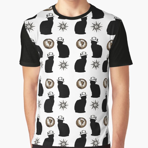 Adventure Kitten - Sepia Graphic T-Shirt