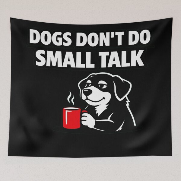Item preview, Dogs Don’t Do Small Talk – Funny Dog Lover Minimalist T‑Shirt designed and sold by Timeless Junction.