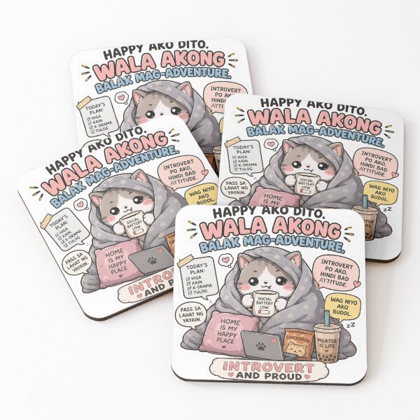 Item preview, Introvert Cat Pinoy Meme Sticker designed and sold by Pawhiskers Studio.