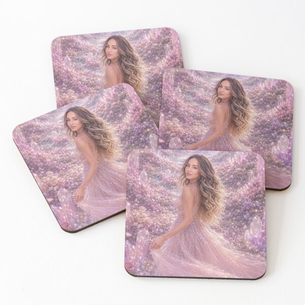Item preview, Rose Quarz goddess - magical crystal wall art designed and sold by butterfLydii.