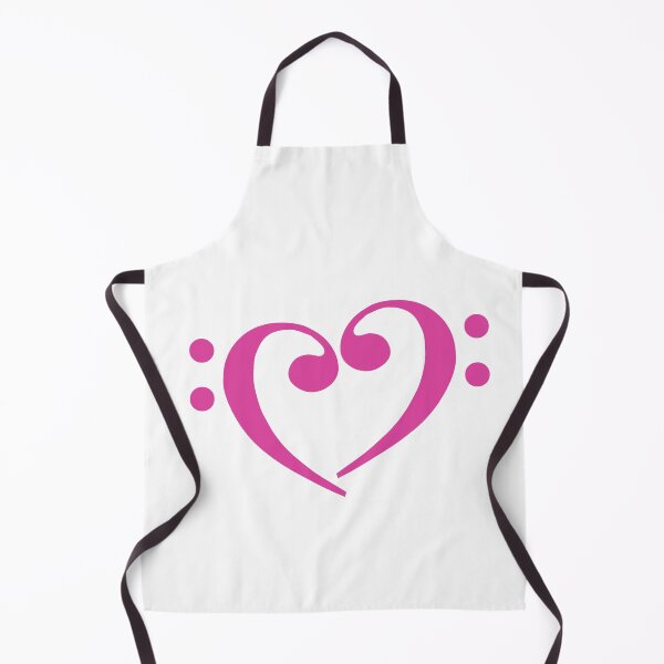 Item preview, Bass Clef Heart Cerise designed and sold by Ukulaliens.