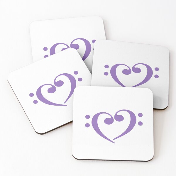 Item preview, Bass Clef Heart Grape designed and sold by Ukulaliens.