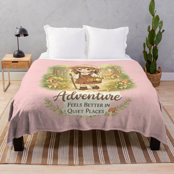 Item preview, Tiny Anime Forest Explorer Cute Cozy Adventure Quote Aesthetic for Dreamers and Travelers designed and sold by Im-Ara.