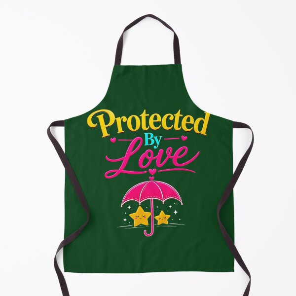Item preview, Protected By Love, Romantic Umbrella Stars Design, Safe Love Quote designed and sold by JagrDesigns.