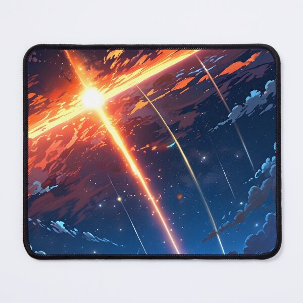 Item preview, Celestial Spectacle Shooting Stars and Cosmic Rays Over Mountain Scenery designed and sold by Jo Art.