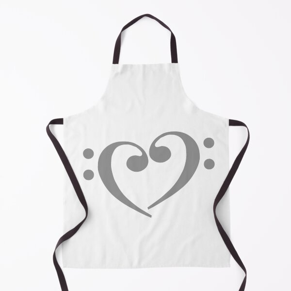Item preview, Bass Clef Heart Grey designed and sold by Ukulaliens.