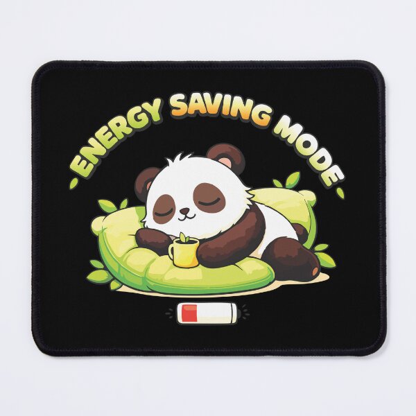 Item preview, Sleepy Panda Energy Saving Mode – Cute Lazy Panda Low Battery Funny Design T-Shirt designed and sold by DarojadNR.