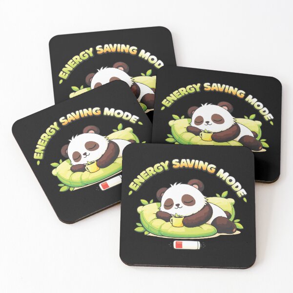 Item preview, Sleepy Panda Energy Saving Mode – Cute Lazy Panda Low Battery Funny Design T-Shirt designed and sold by DarojadNR.