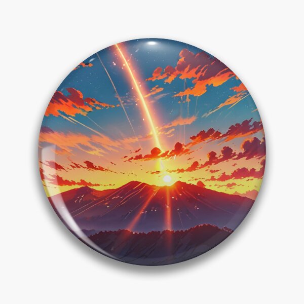 Item preview, Celestial Spectacle Shooting Stars and Cosmic Rays Over Mountain Scenery designed and sold by Jo Art.
