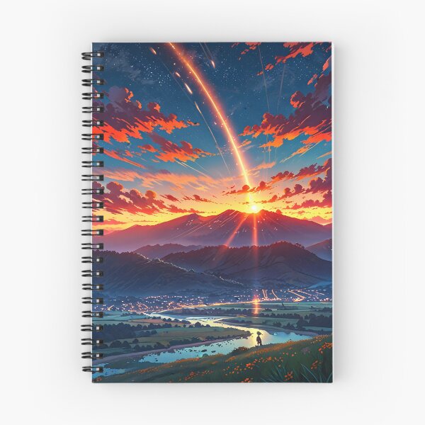 Item preview, Celestial Spectacle Shooting Stars and Cosmic Rays Over Mountain Scenery designed and sold by Jo Art.