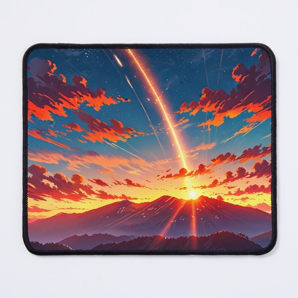Item preview, Celestial Spectacle Shooting Stars and Cosmic Rays Over Mountain Scenery designed and sold by Jo Art.